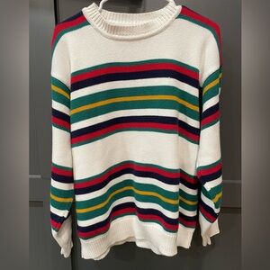 Vintage 100% cotton Striped Multicolor Women's Sweater